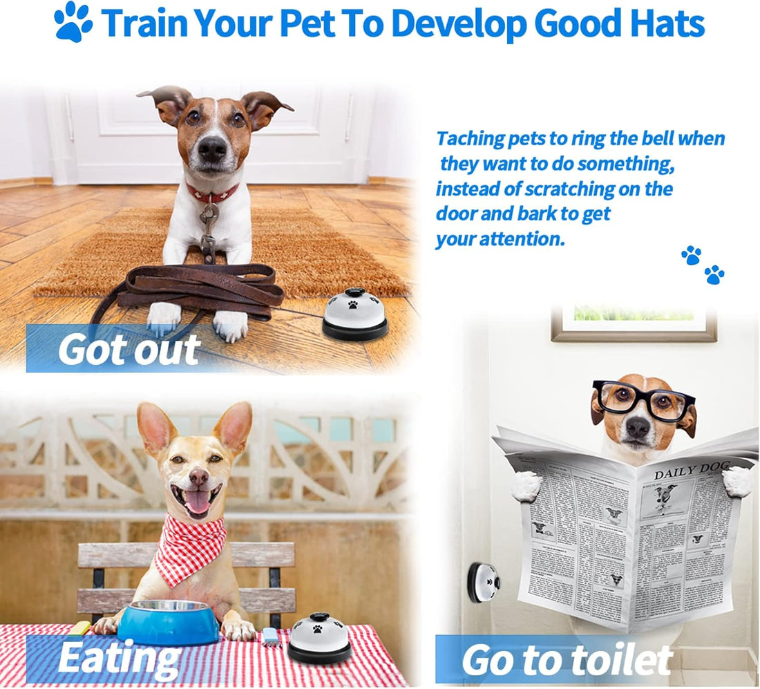 JIMEJV 2 Pack Dog Doorbells, Pet Training Bells for Go Outside Potty