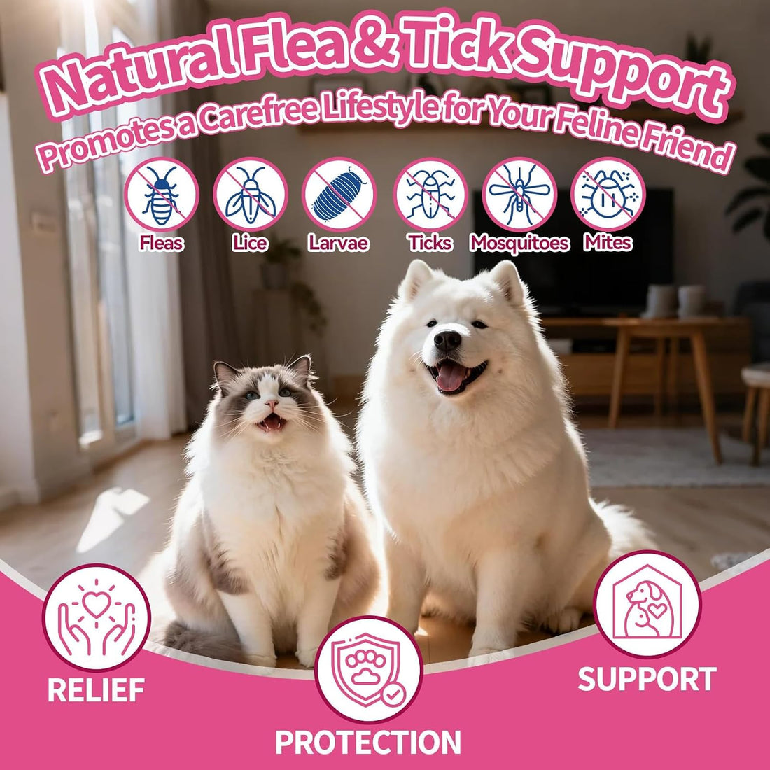 Flea and Tick Prevention for Cats & Dogs with Multivitamin 60ml