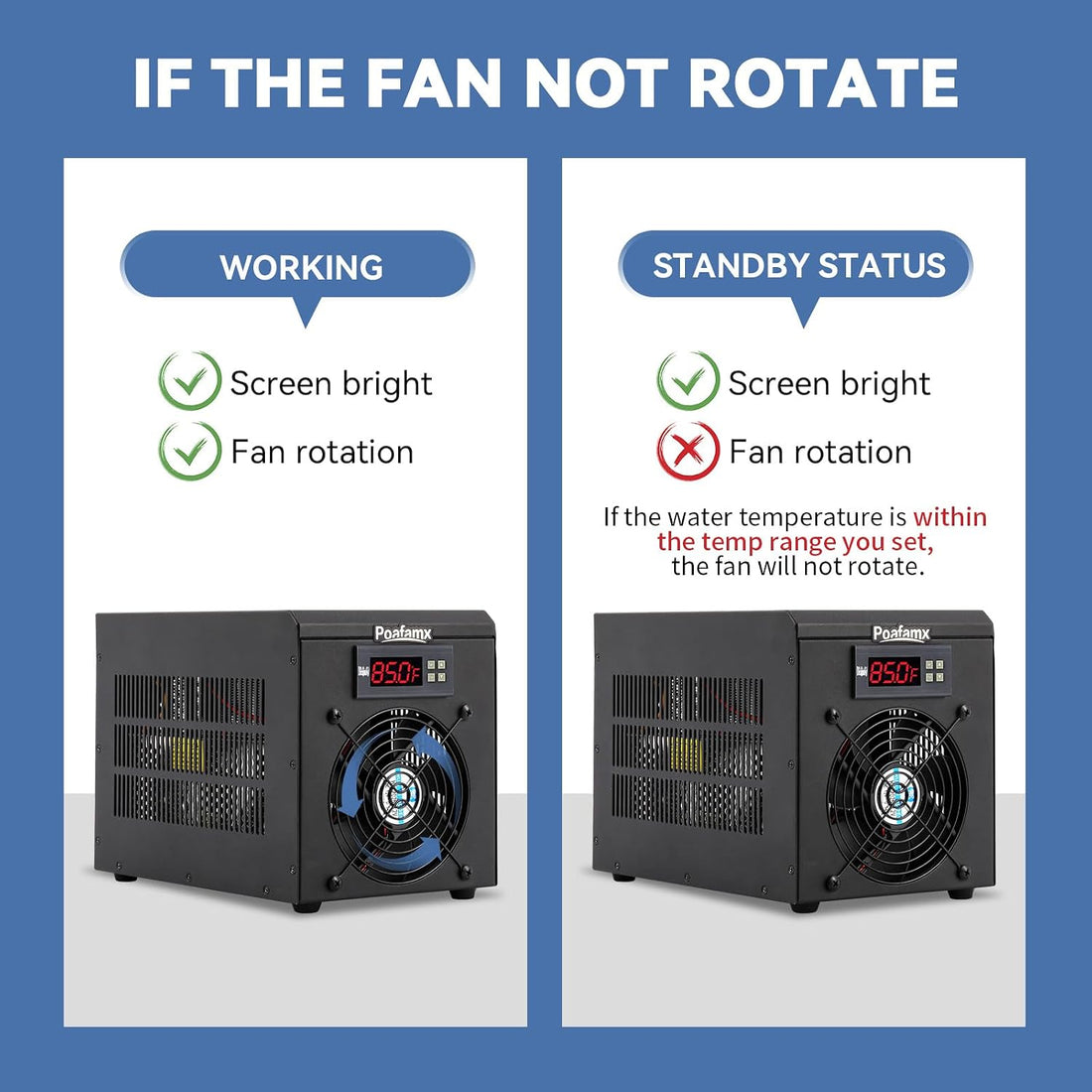 Poafamx 16Gal Aquarium Chiller