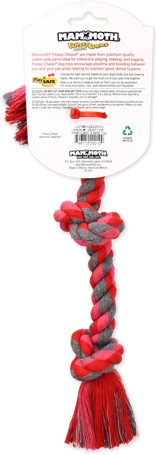 Mammoth Flossy Chews Color Rope Tug