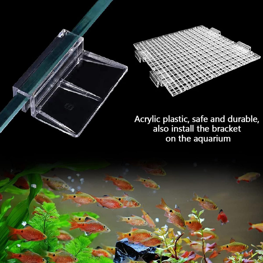16 PCS 8mm Acrylic Aquarium Cover Clip, Clear