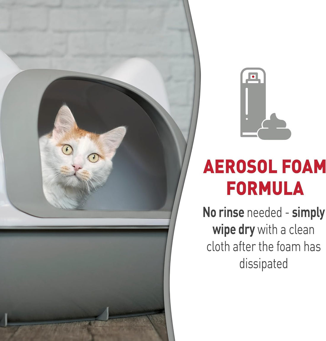 Nature's Miracle Cat Litter Box Cleaner Foam, Enzymatic Formula