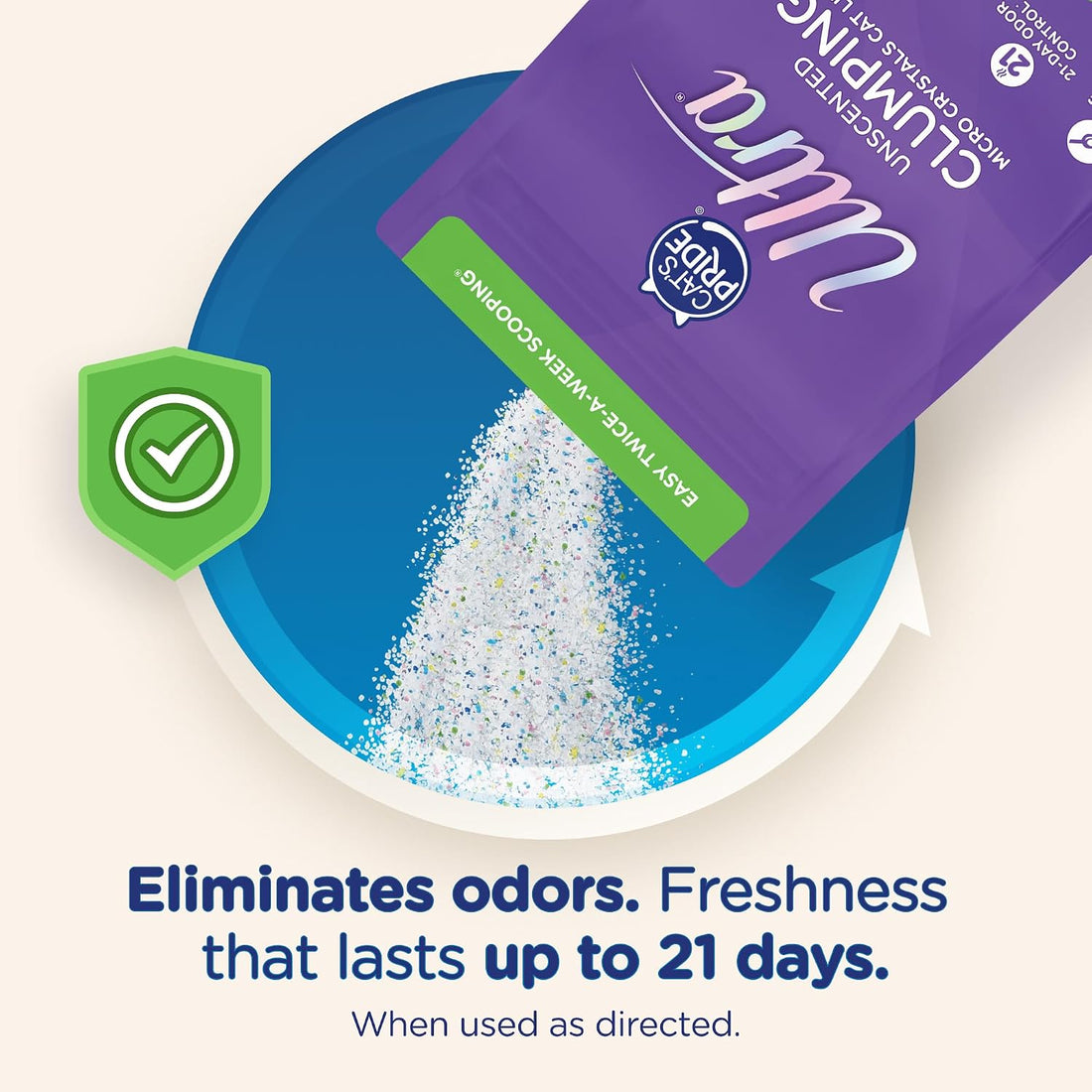 Ultra by Cat's Pride Clumping Micro Crystals Litter, Fragrance Free