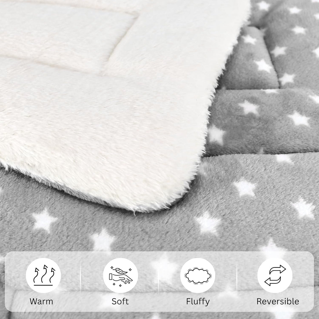 4 Pack Cat Bed Mat, 19" x 13" Soft Fluffy Flannel Small Pet Blanket
