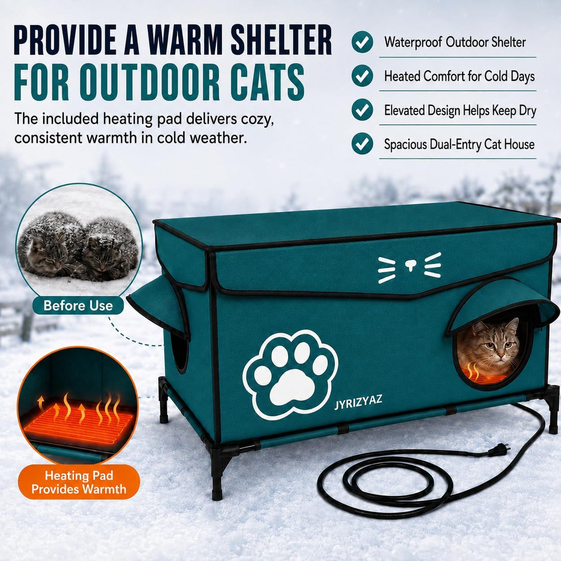 Heated Cat House for Outside