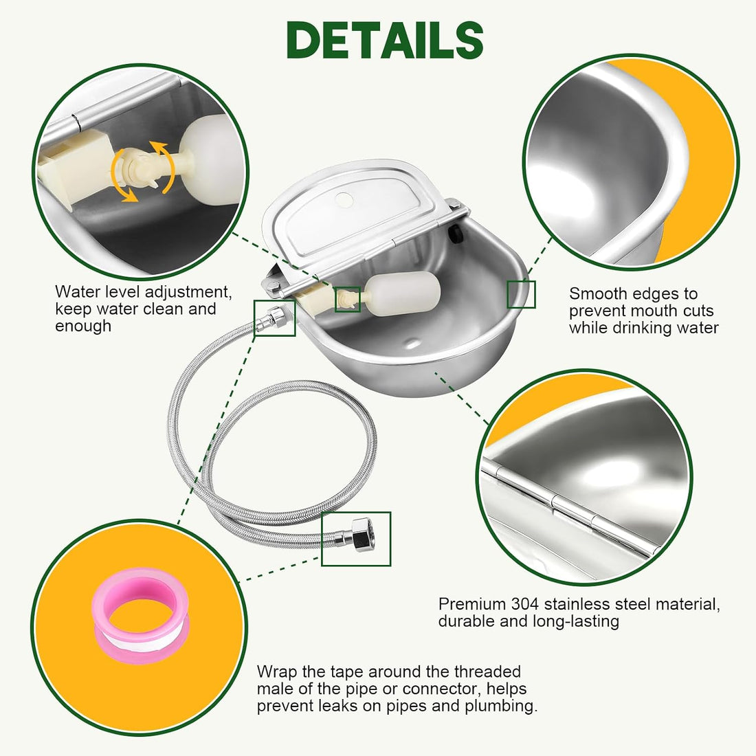 MAOPINER Automatic Water Dispenser with Float
