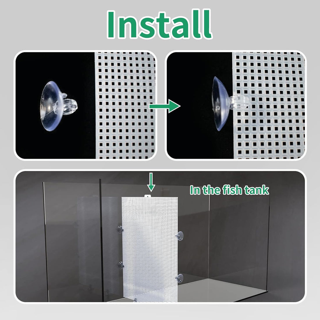 2 Pack Fish Tank Divider, Plastic Grid Cuttable Grid Plate Fish