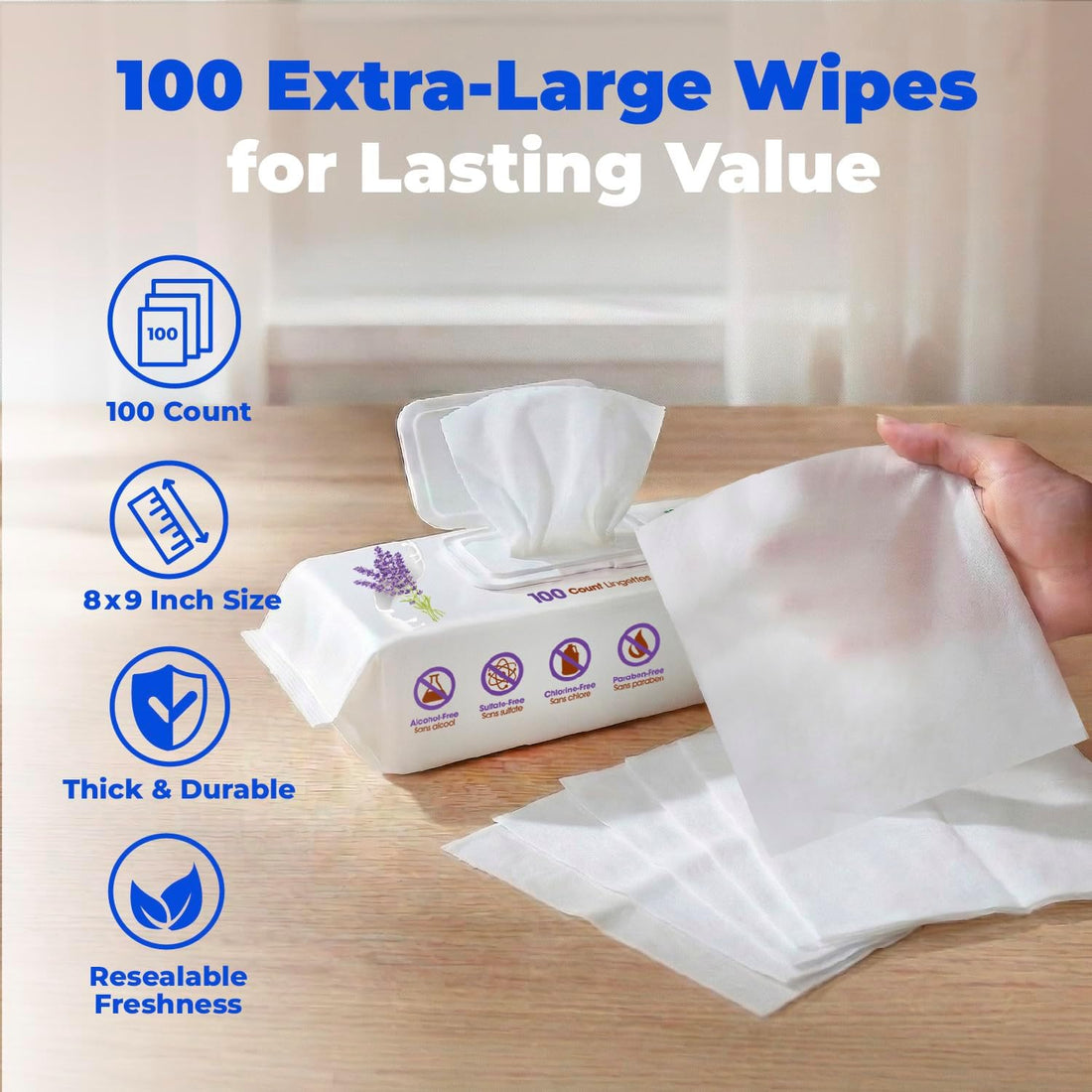 Best Pet Supplies 8" x 9" Large Dog Wipes