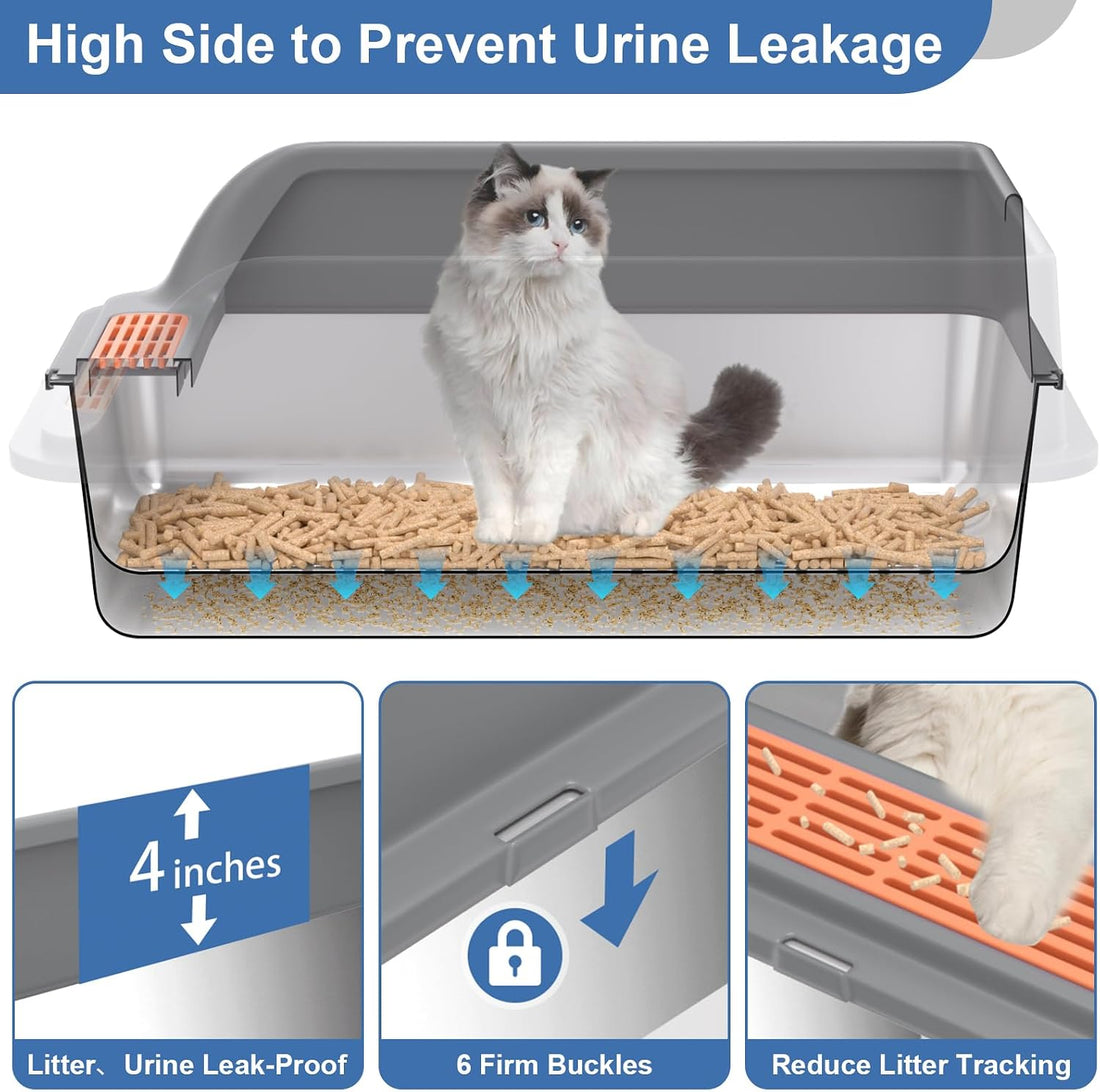Stainless Steel Sifting Litter Box with Lid