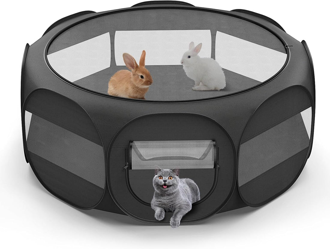 VavoPaw Small Animal Playpen, Chicken Brooder Box with Cover Top