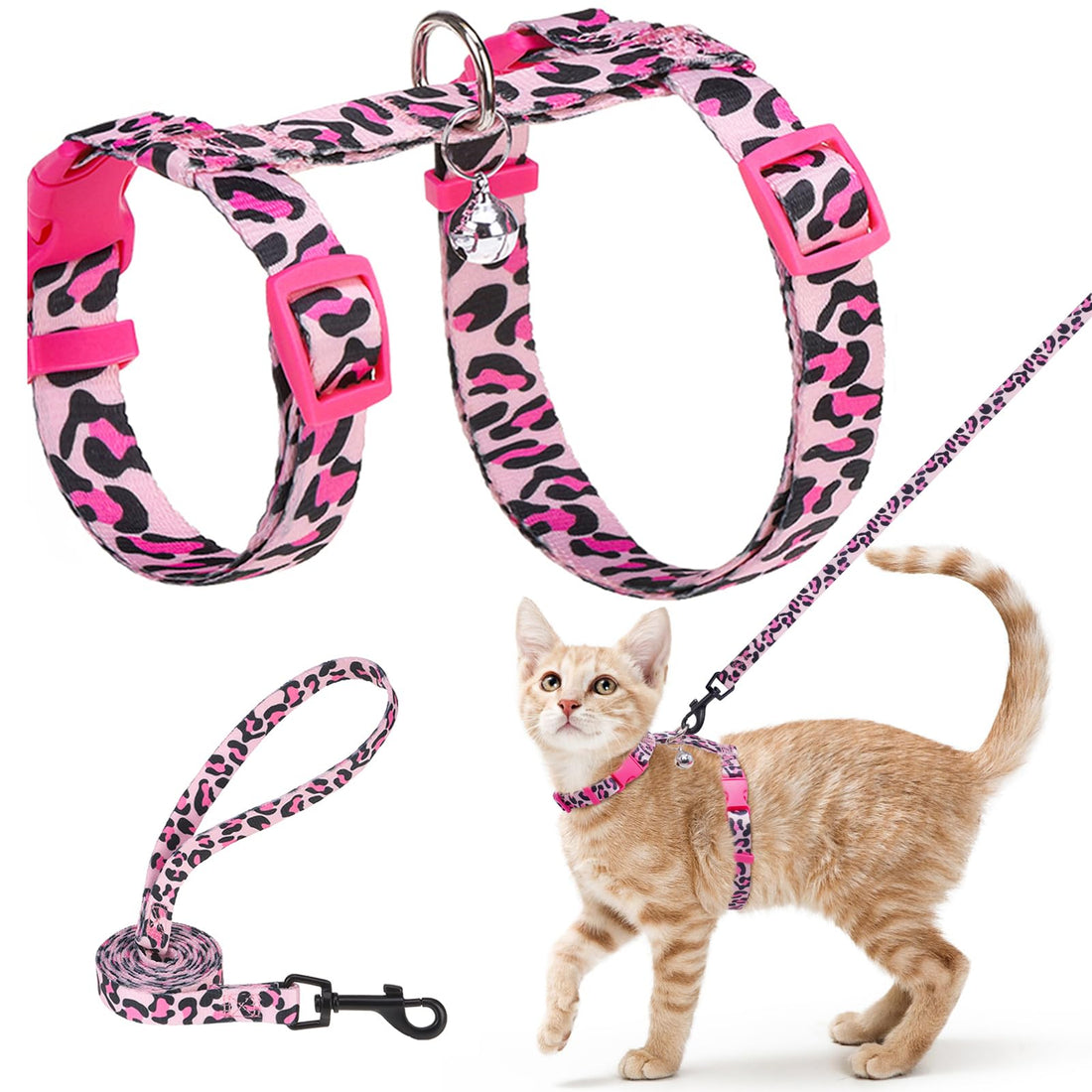 BEAUTYZOO Cat Harness and Leash Set Escape Proof for Walking