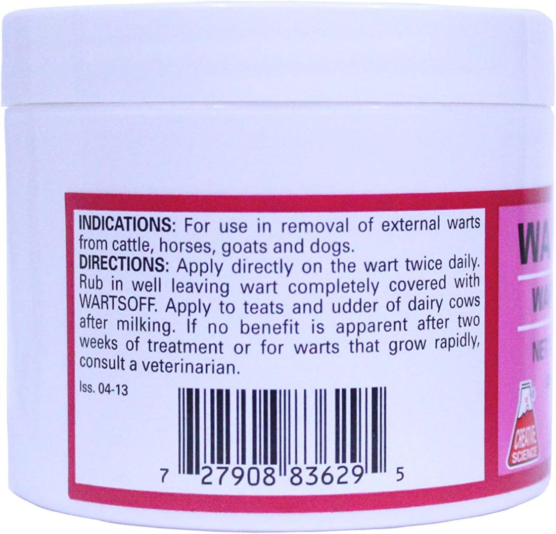 Creative Science WARTSOFF WART Dog and Horse Ointment, 4-OZ JAR