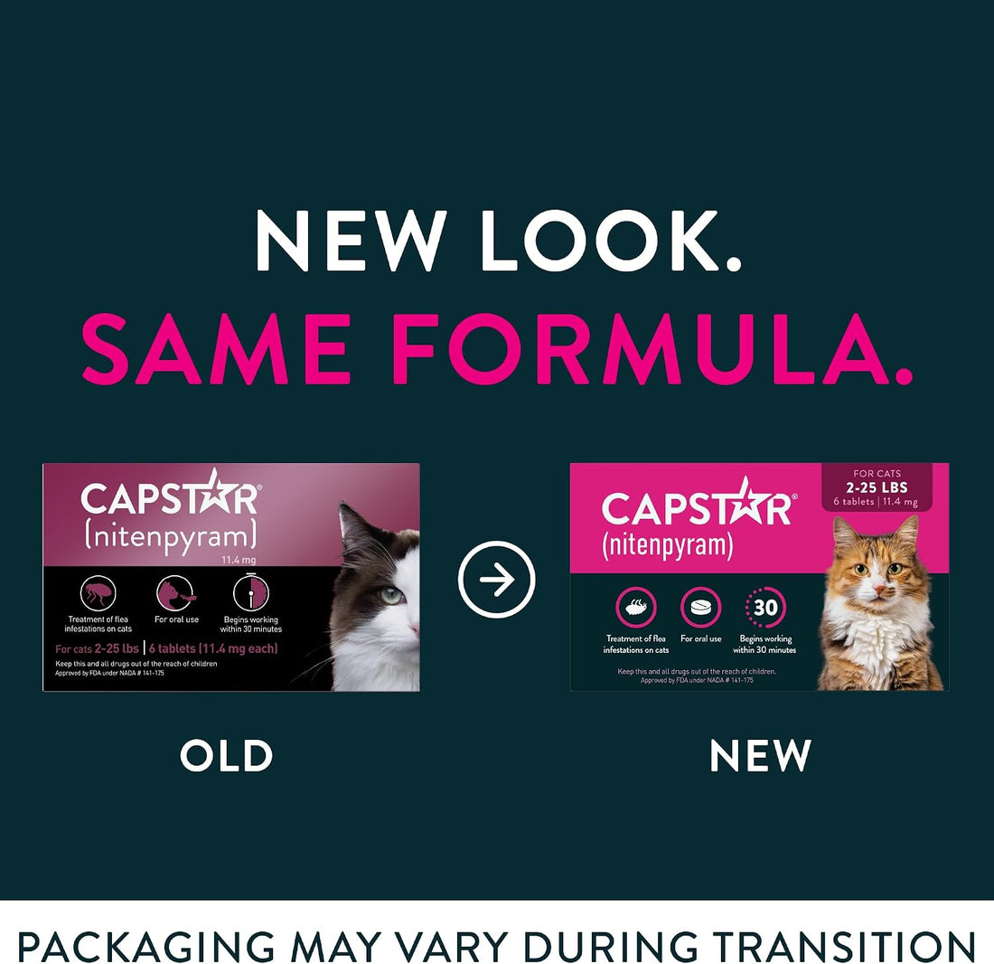 Capstar Cat Flea Treatment, Fast-Acting Oral Flea Treatment for Cats