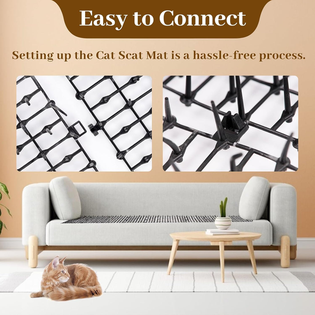 Hmyomina 8.2FT Cat Scat Mat for Cats