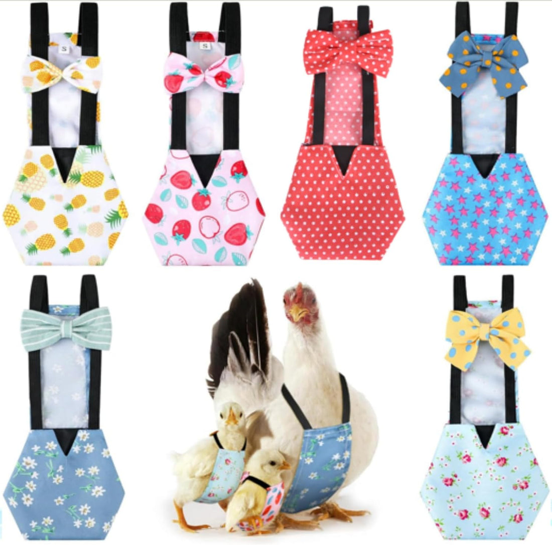DoubleFill 6 Pcs Chicken Diapers for Indoor Chickens
