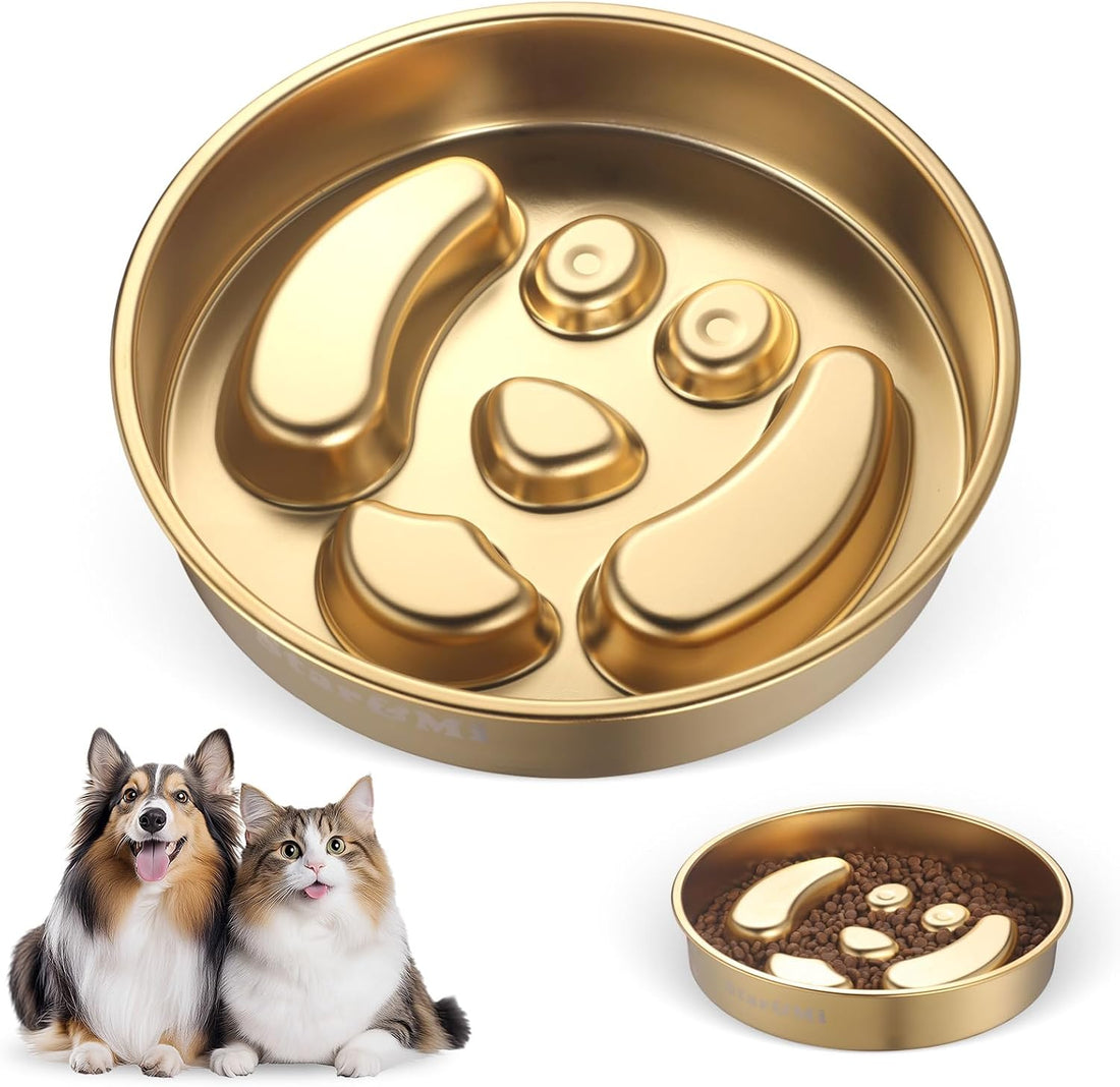 Stainless Steel Slow Feeder Dog Bowls