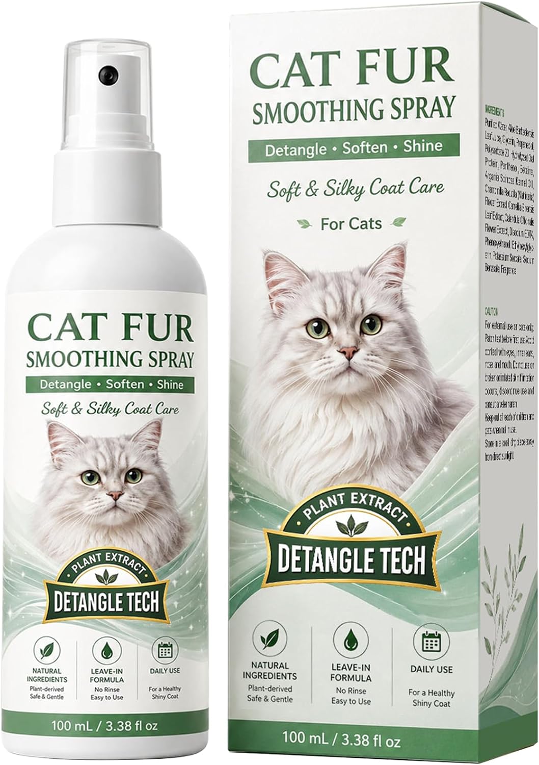 Cat Detangler Spray – Pet Hair Remover Spray for Cats & Daily Coat