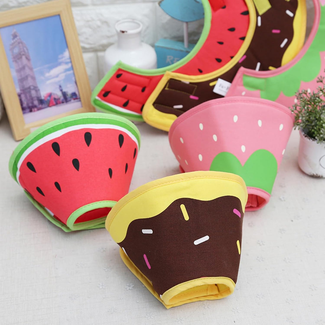 Soft Pet Cone Collar, Strawberry, L