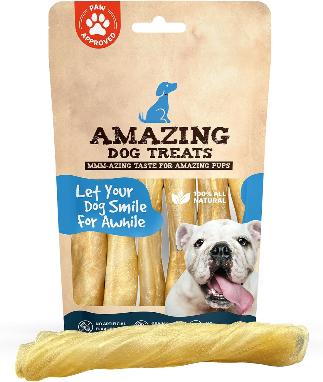 Amazing Dog Treats -Small Collagen Stick - - Collagen Beef Cheek Rolls