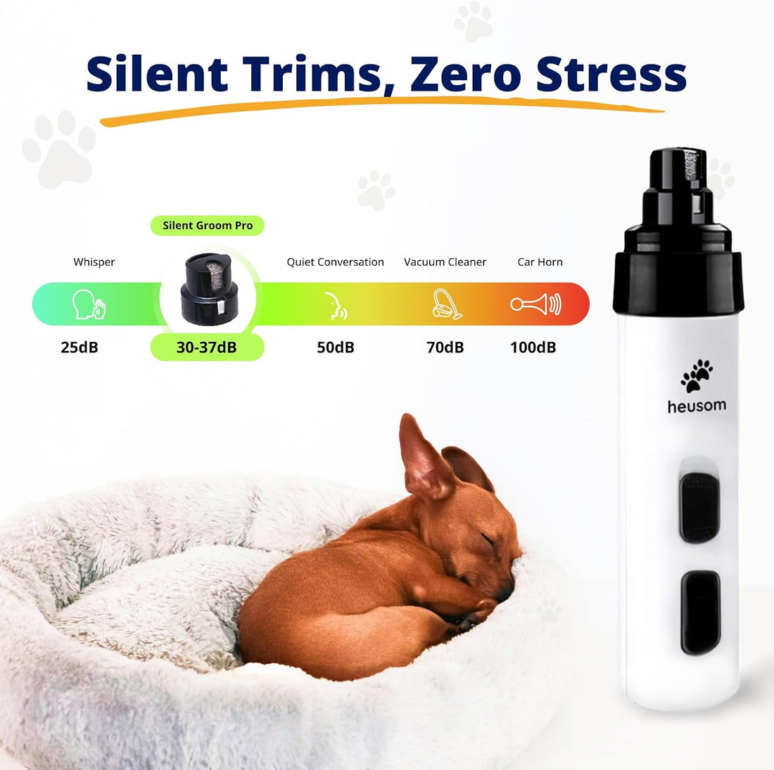 Save 10% on Silent Groom Pro Pet Nail Grinder + Replacement Drum