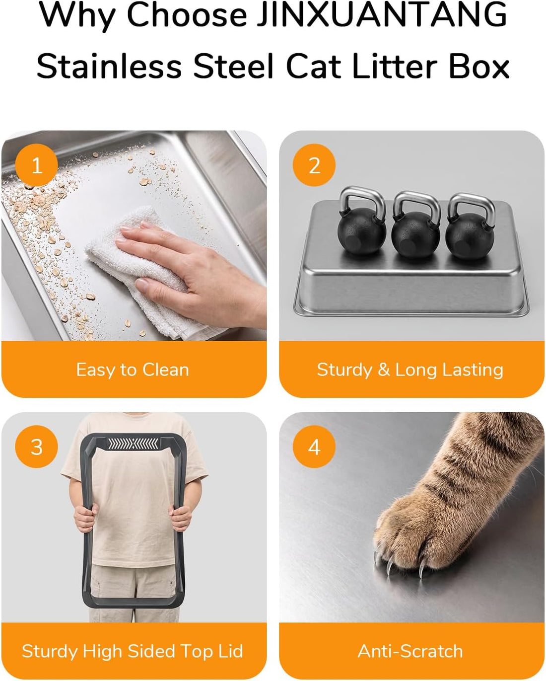 XL Cat Litter Box: High-Sided Anti-Urine Leakage for Big Cats