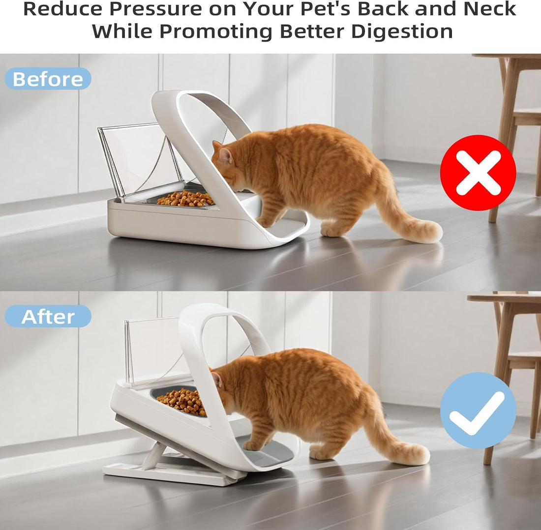 Adjustable Stand for Automatic Microchip Cat Pet Feeder