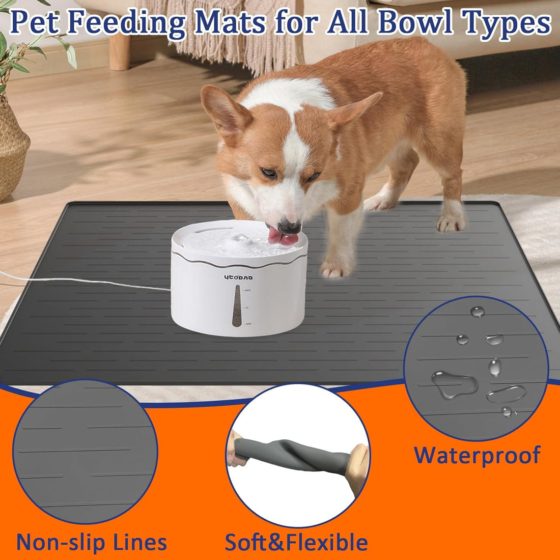 48"x32" Extra Large Pet Food Mat