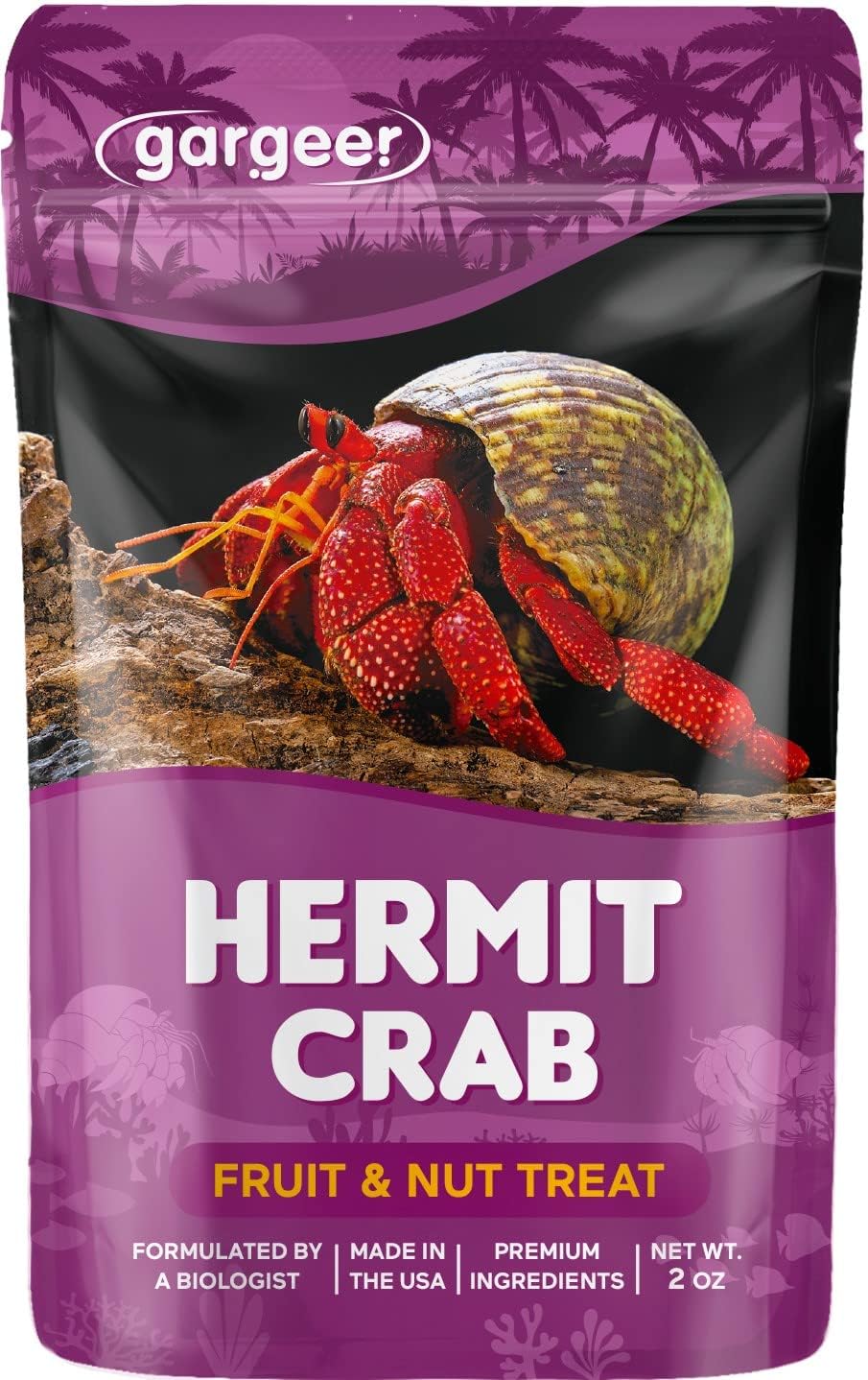 Gargeer 3oz Hermit Crab Soaking Salt, Calcium & Trace Minerals