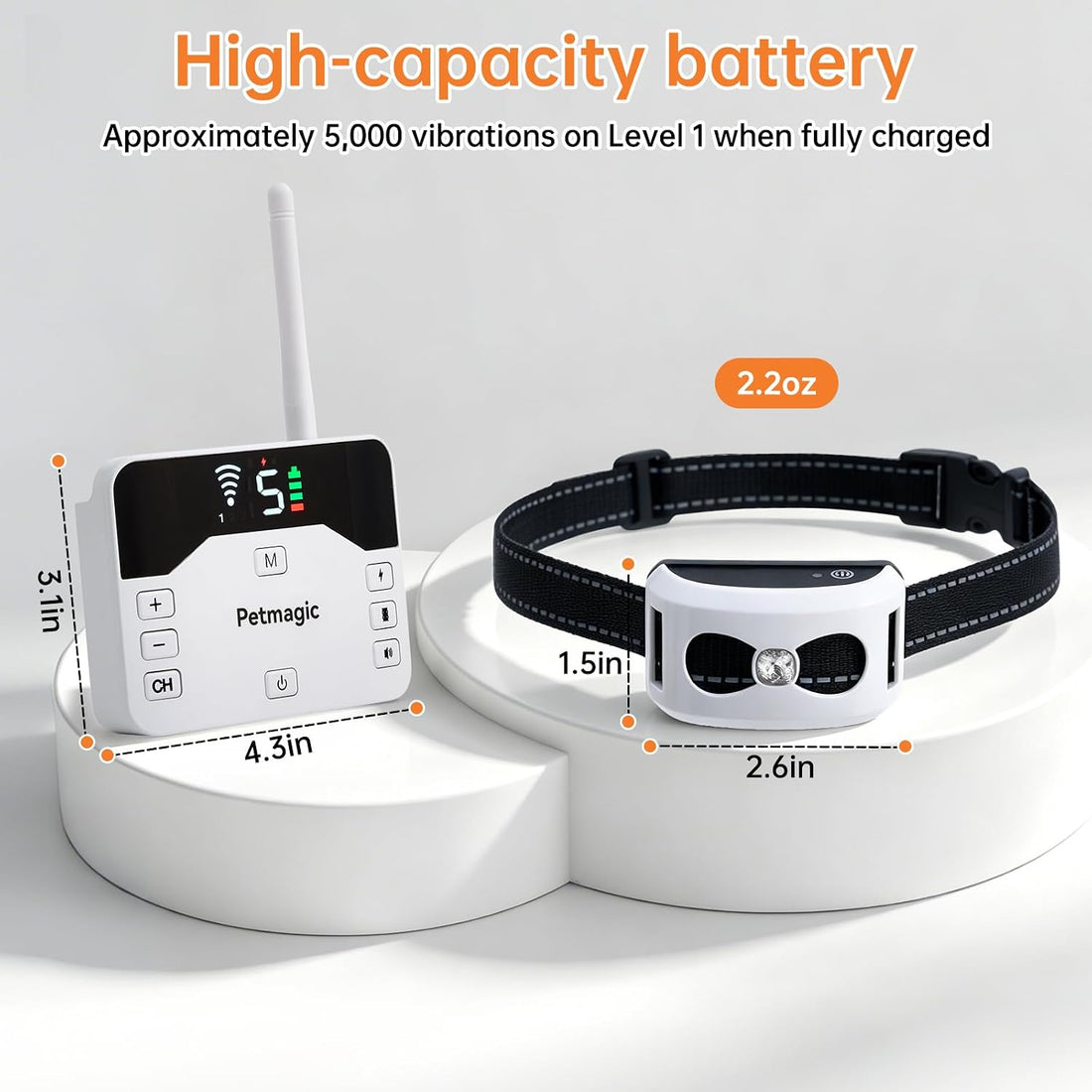 2-in-1 Wireless Dog Fence and Shock Collar for Large Dogs