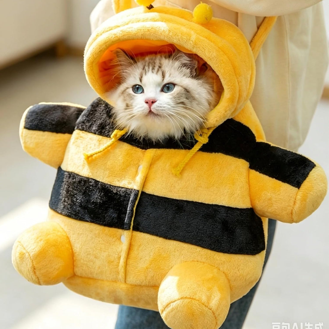 Cat Puppy Cute Bear Bee Carrier Backpack up to 13 lbs