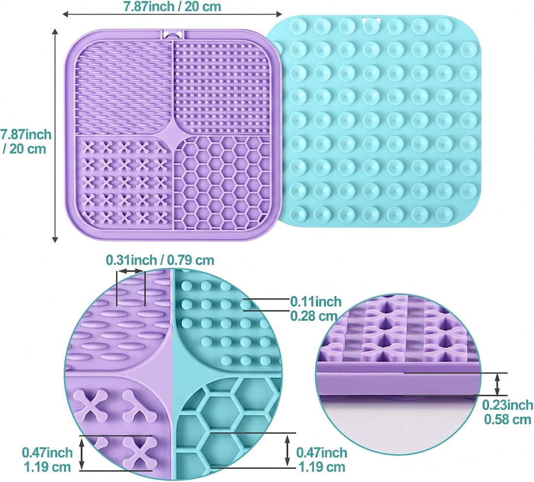 LUKITO Lick Mat for Dogs & Cats 2 Pack with Suction Cups