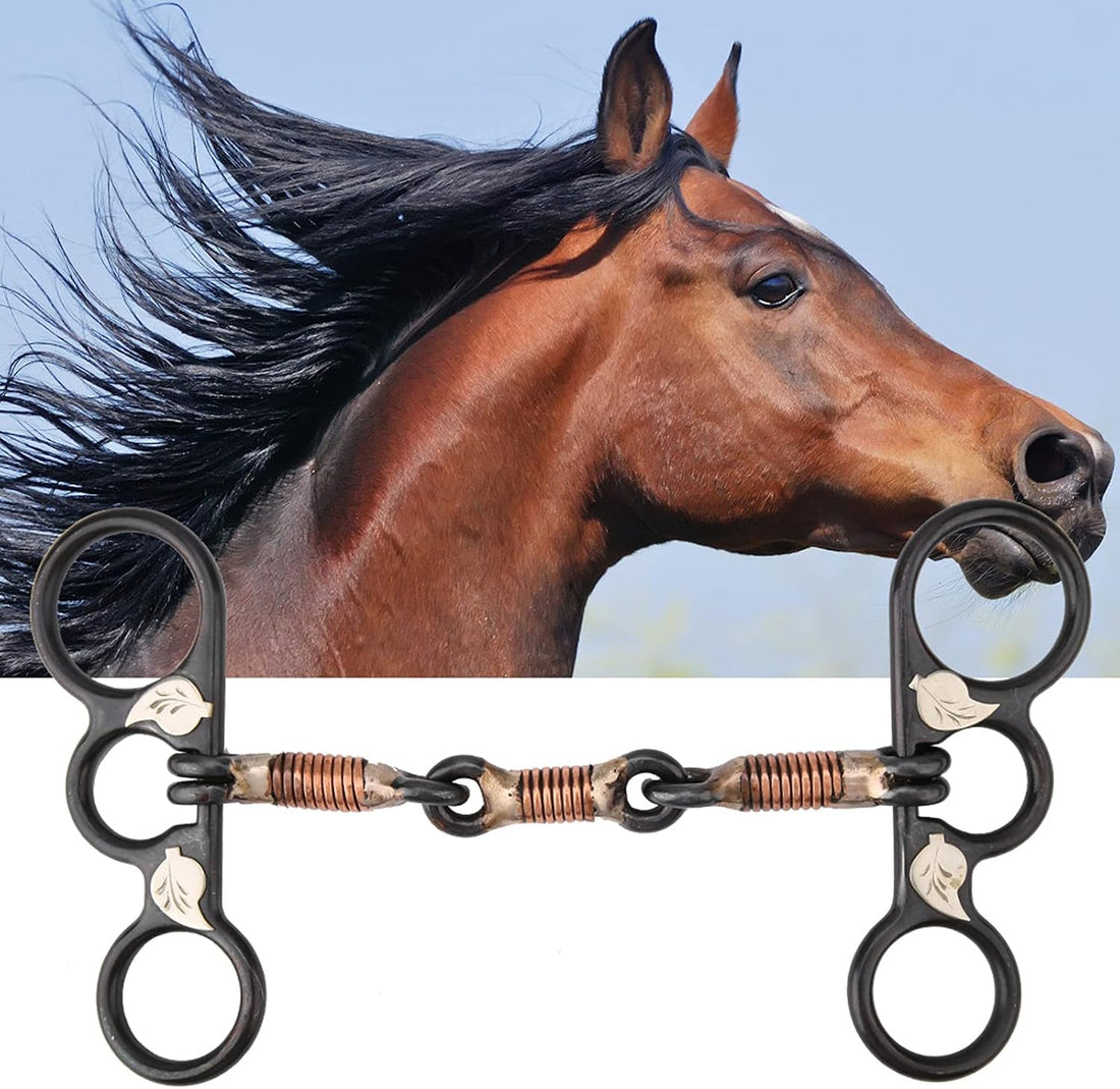 Western All Purpose Ring Horse Snaffle Stainless Steel Copper Roller