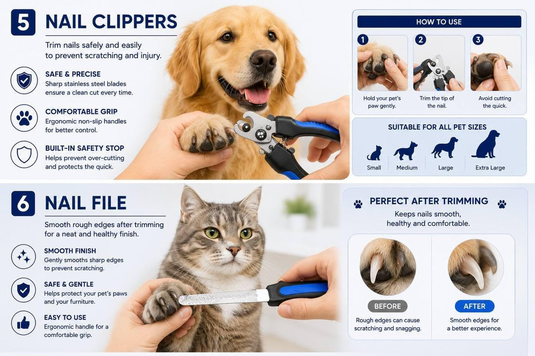 8-Piece Dog Grooming Kit for Dogs & Cats