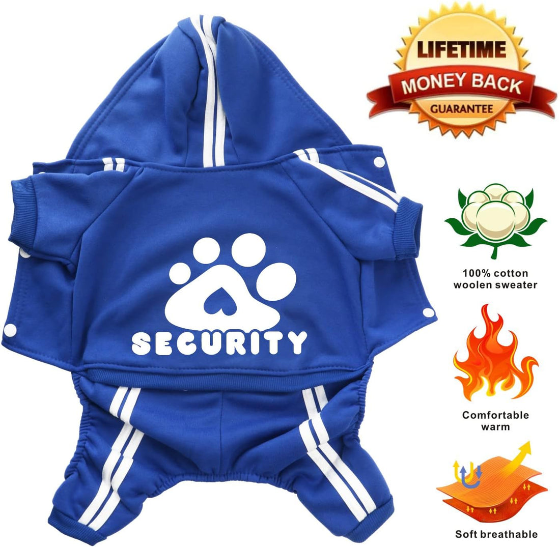 Dog Hoodie Security Clothes 4 Legs Jumpsuit Sweatshirt Hoodies Soft