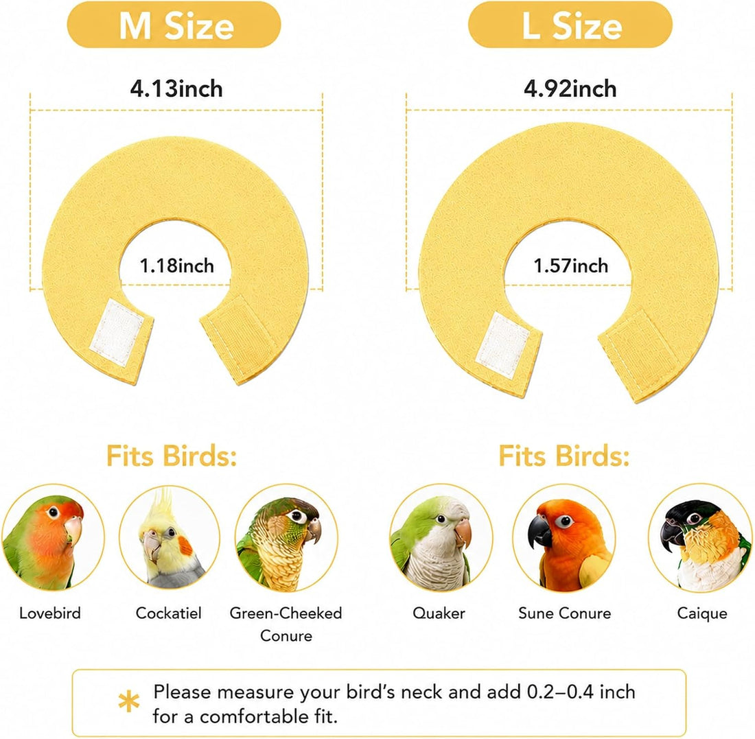 4Pcs Bird Cone Collar for Wound Biting Prevention & Anti Plucking
