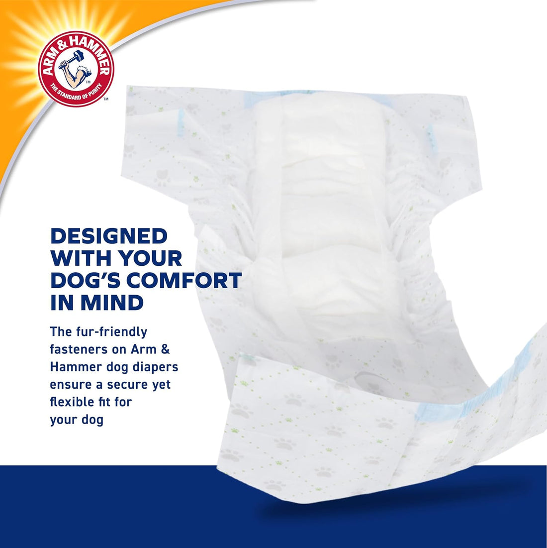 Arm & Hammer Disposable Female Dog Diapers, Medium, 12 Count