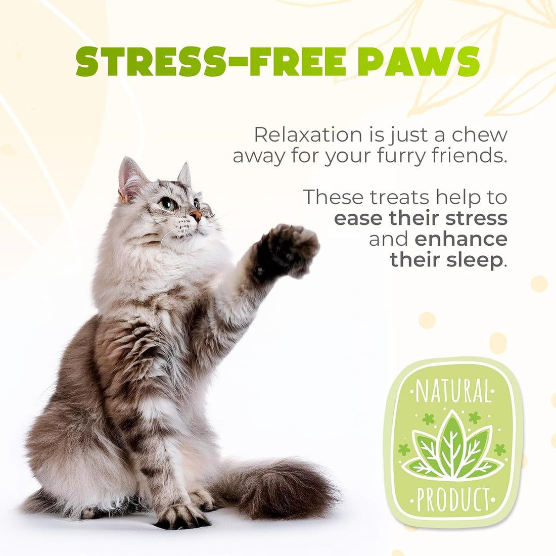 ZENO Hemp Calming Chews for Cats Anxiety 200 pcs - for Travel, Stress