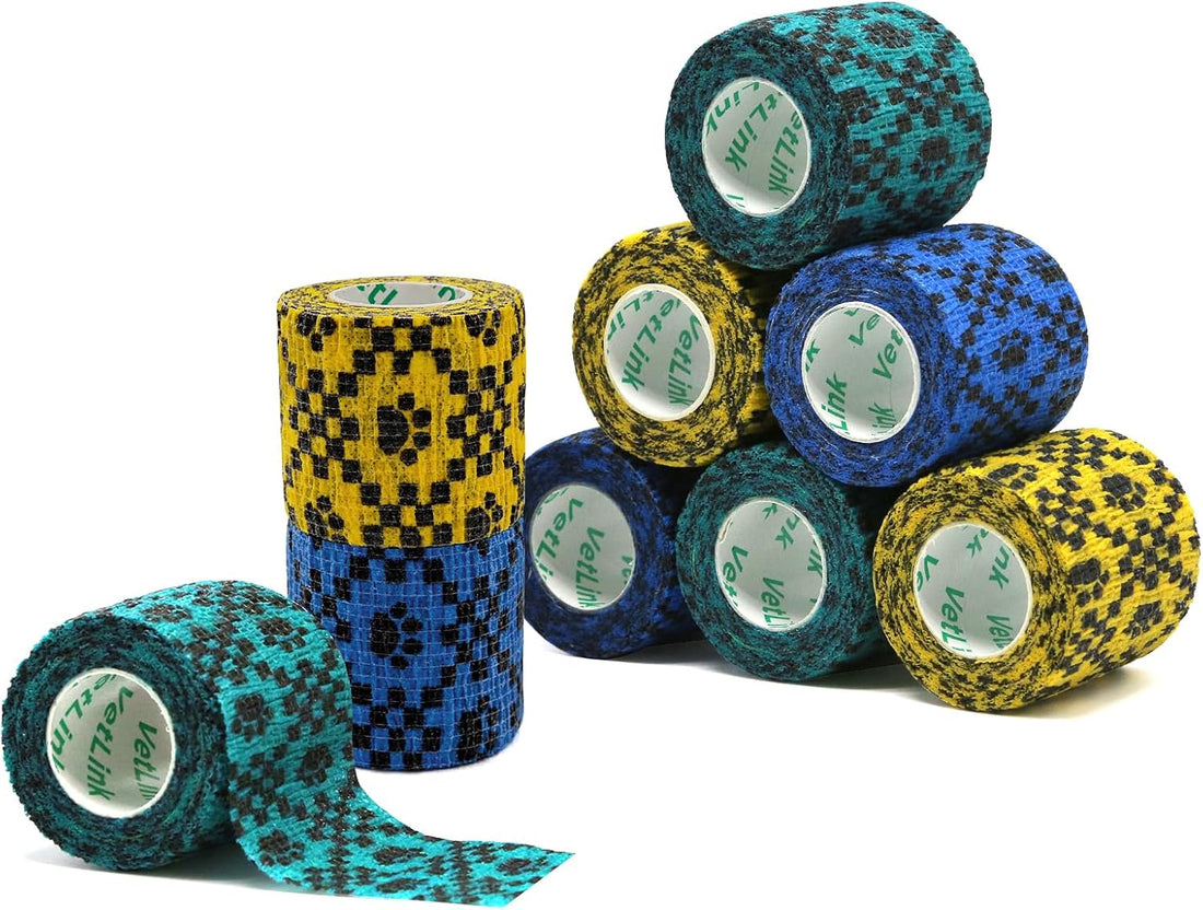 No Chew 2 inch Vet Wraps for Dogs 9 Rolls