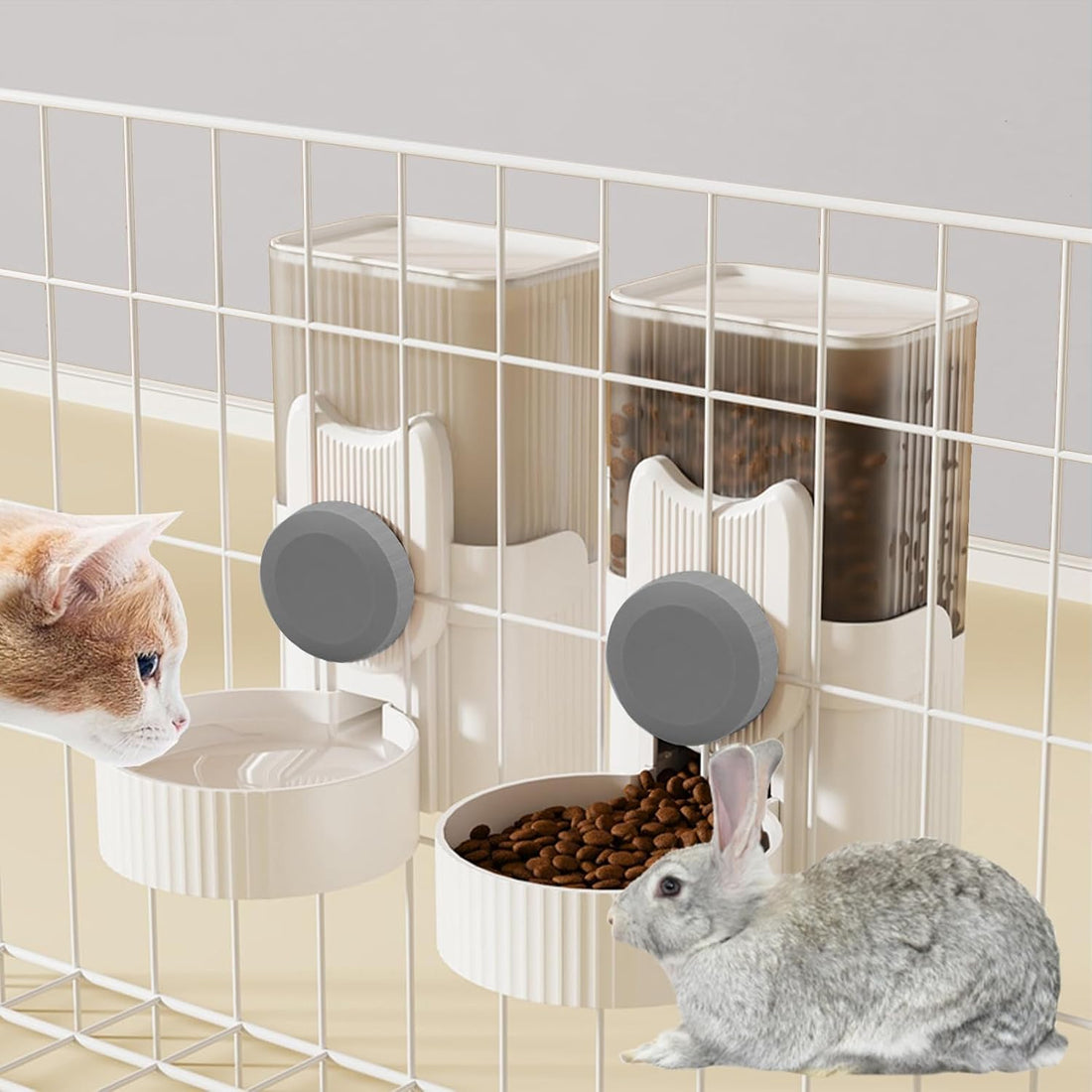Kathson Gravity Auto Bunny Water Dispenser Automatic Rabbit Feeder