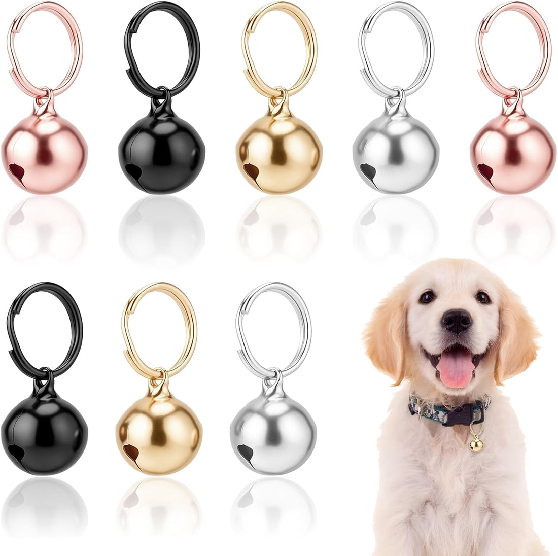 8 Pcs Collar Bells for Small Dogs Cat