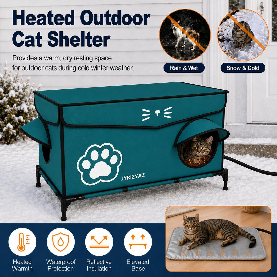 Heated Cat House for Outside