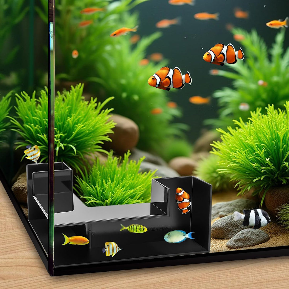 Aquarium Underground Tunnel 5", Dual-Entrance Fish Tank Cave