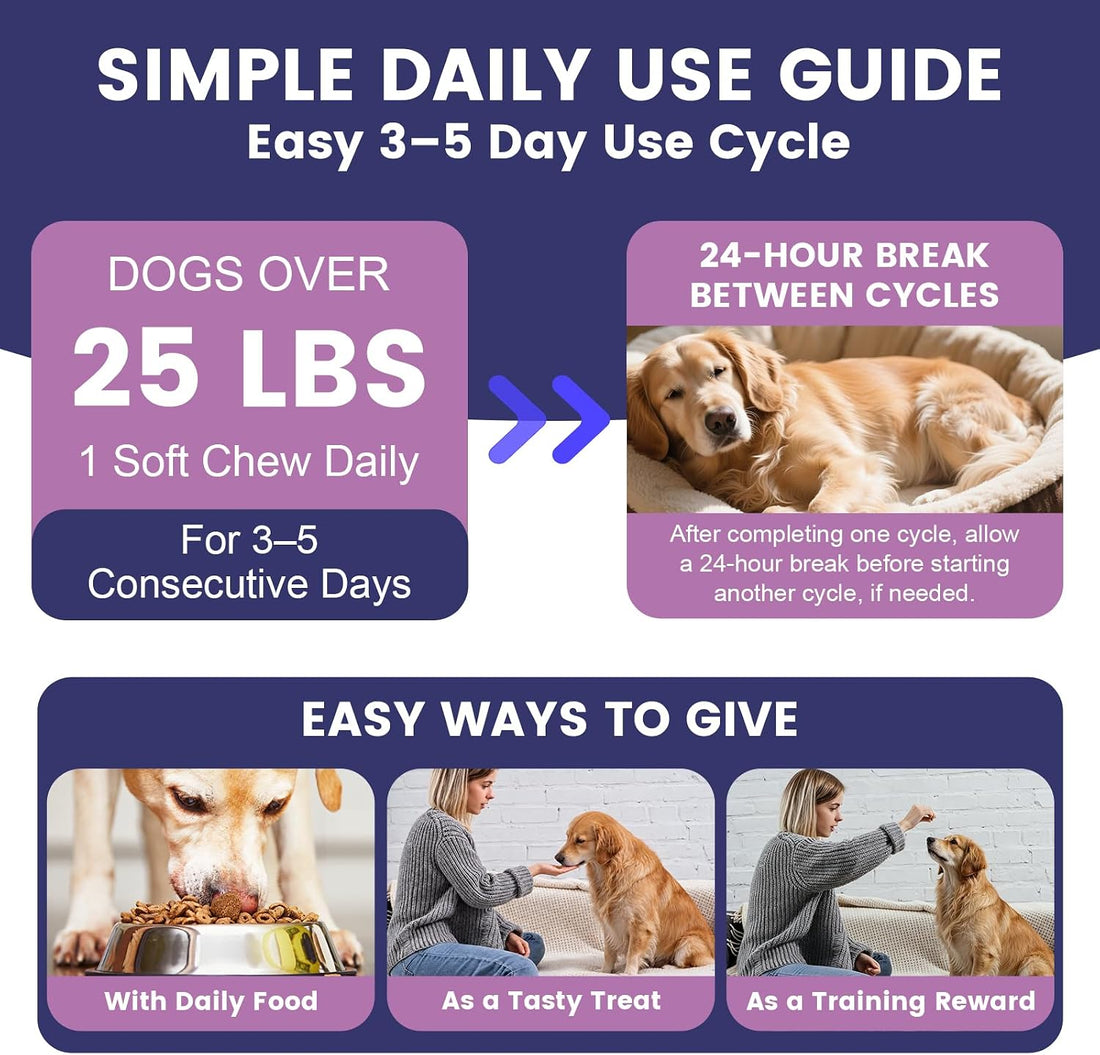 Flea and Tick Prevention for Dogs - 180 Natural Soft Chews