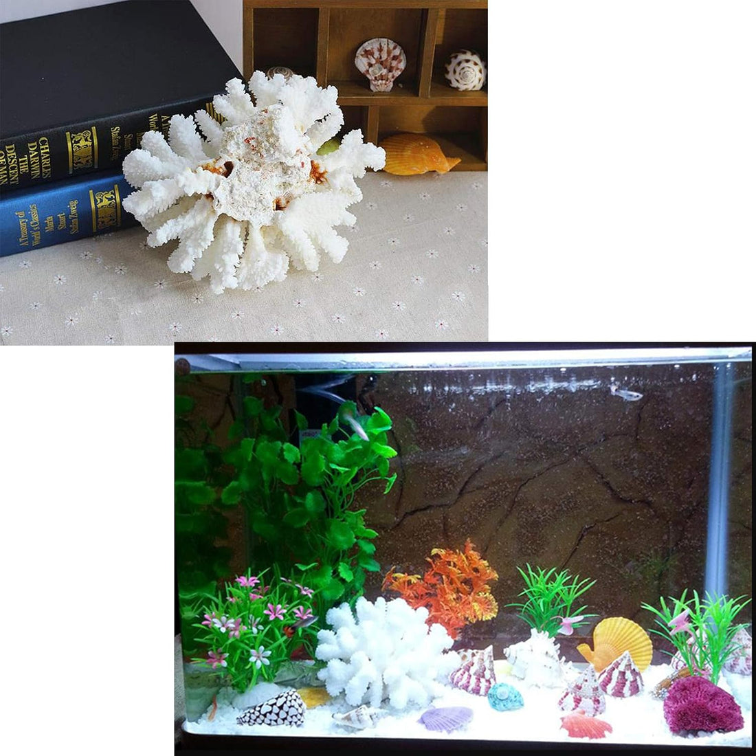 Besimple Pack of 2 Artificial Coral Ornament