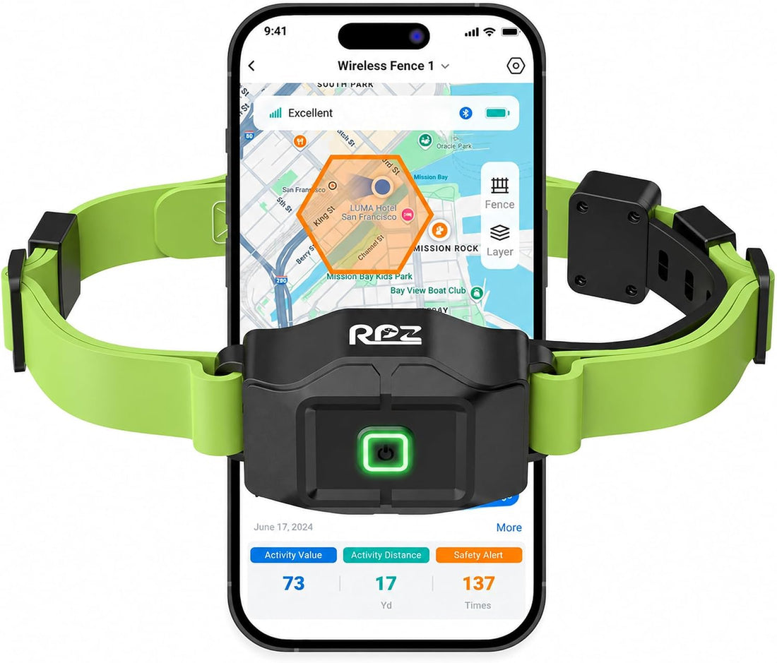 RPZ GPS Wireless Dog Fence System with Free App, No Subscription