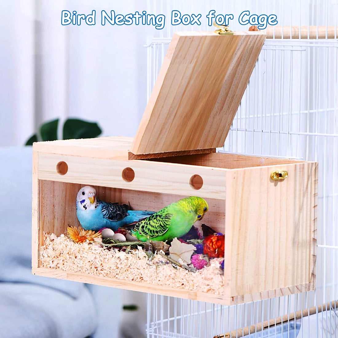BNOSDM Parakeet Nesting Box Transparent Bird Nest Breeding Box