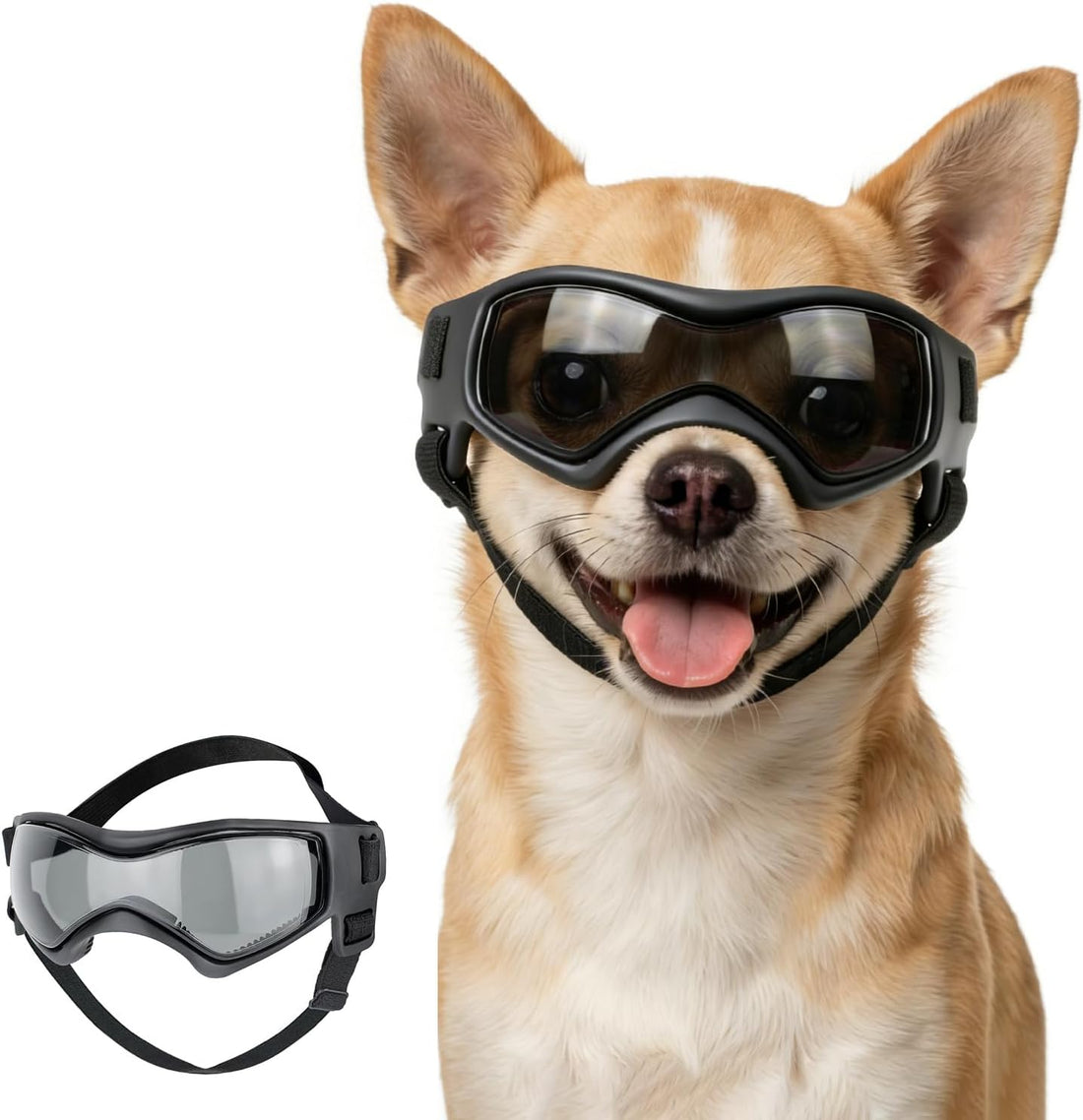 Dog Goggles for Small Breed, Anti-UV Windproof Extra Small Dog