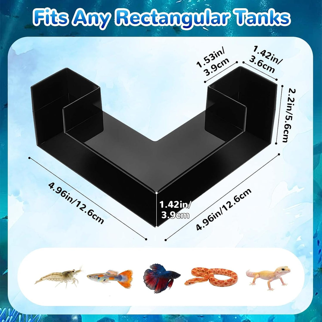 Aquarium Underground Tunnel 5", Dual-Entrance Fish Tank Cave