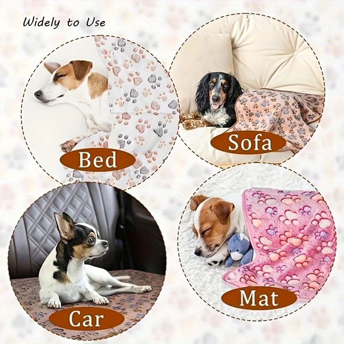 Dog Blankets Cat Pet Blankets Kit Fluffy Fleece Soft Throw Furniture