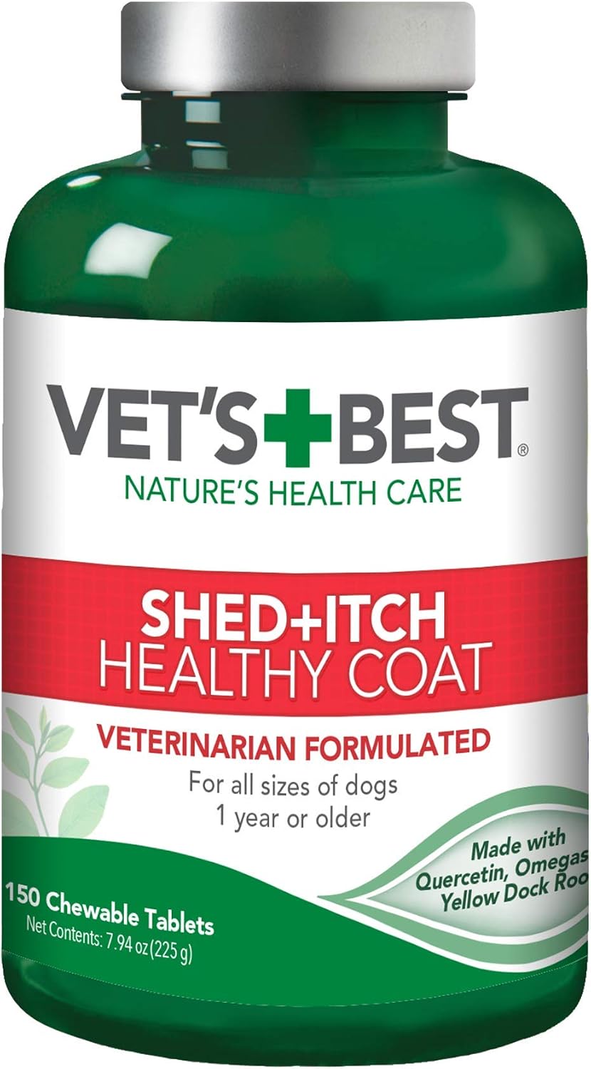 Vet's Best Healthy Coat Shed & Itch Relief Tablets for Allergies